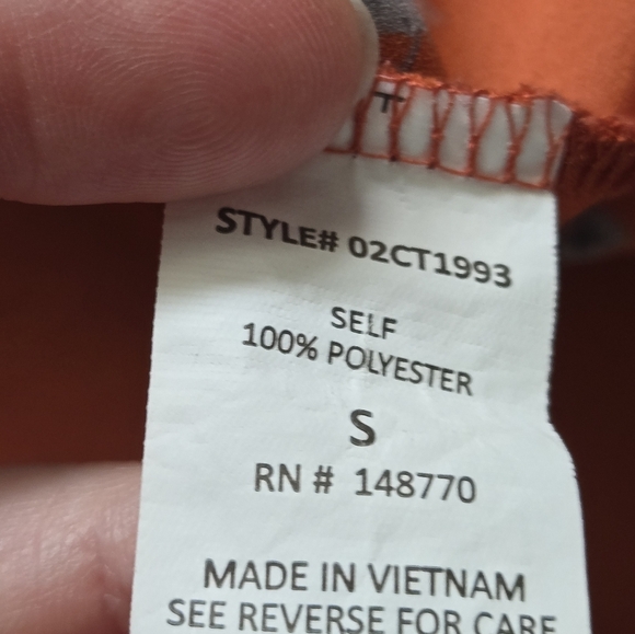 Sienna Sky Orange Small Womens Top - Picture 10 of 11